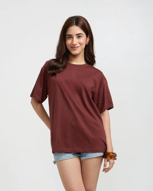 Cocoa Plain Oversized T-Shirt
