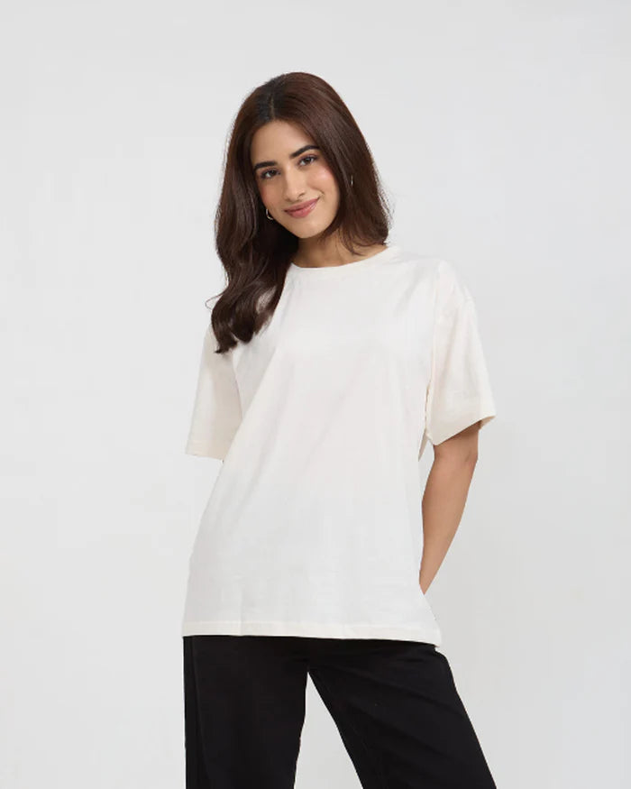 Pearl Plain Oversized T-Shirt