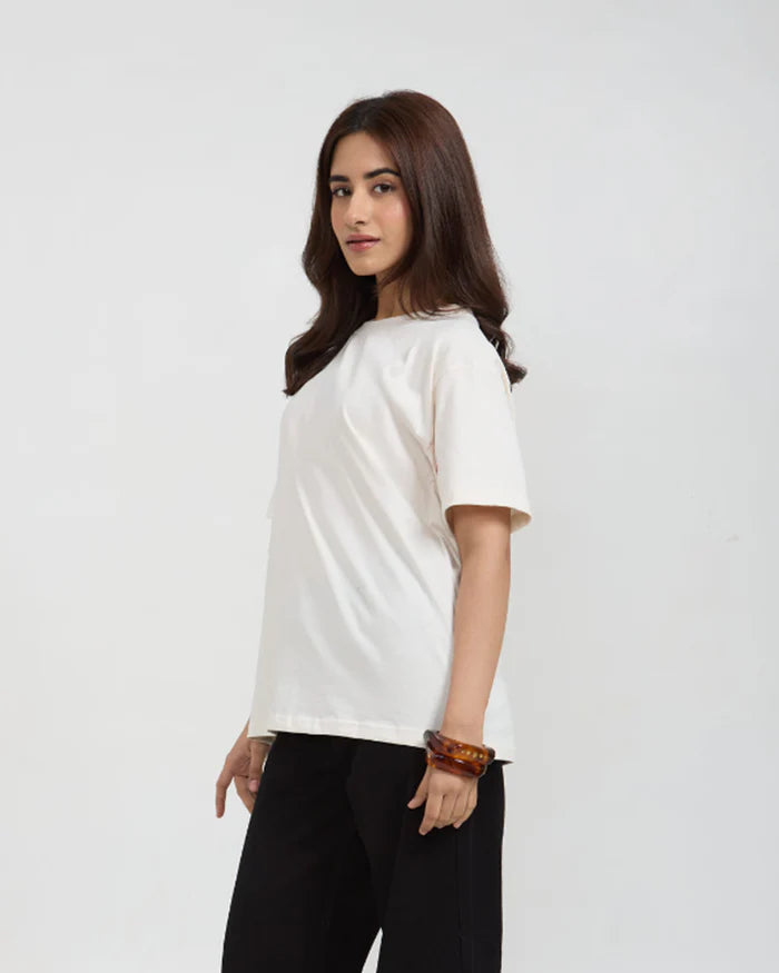 Pearl Plain Oversized T-Shirt