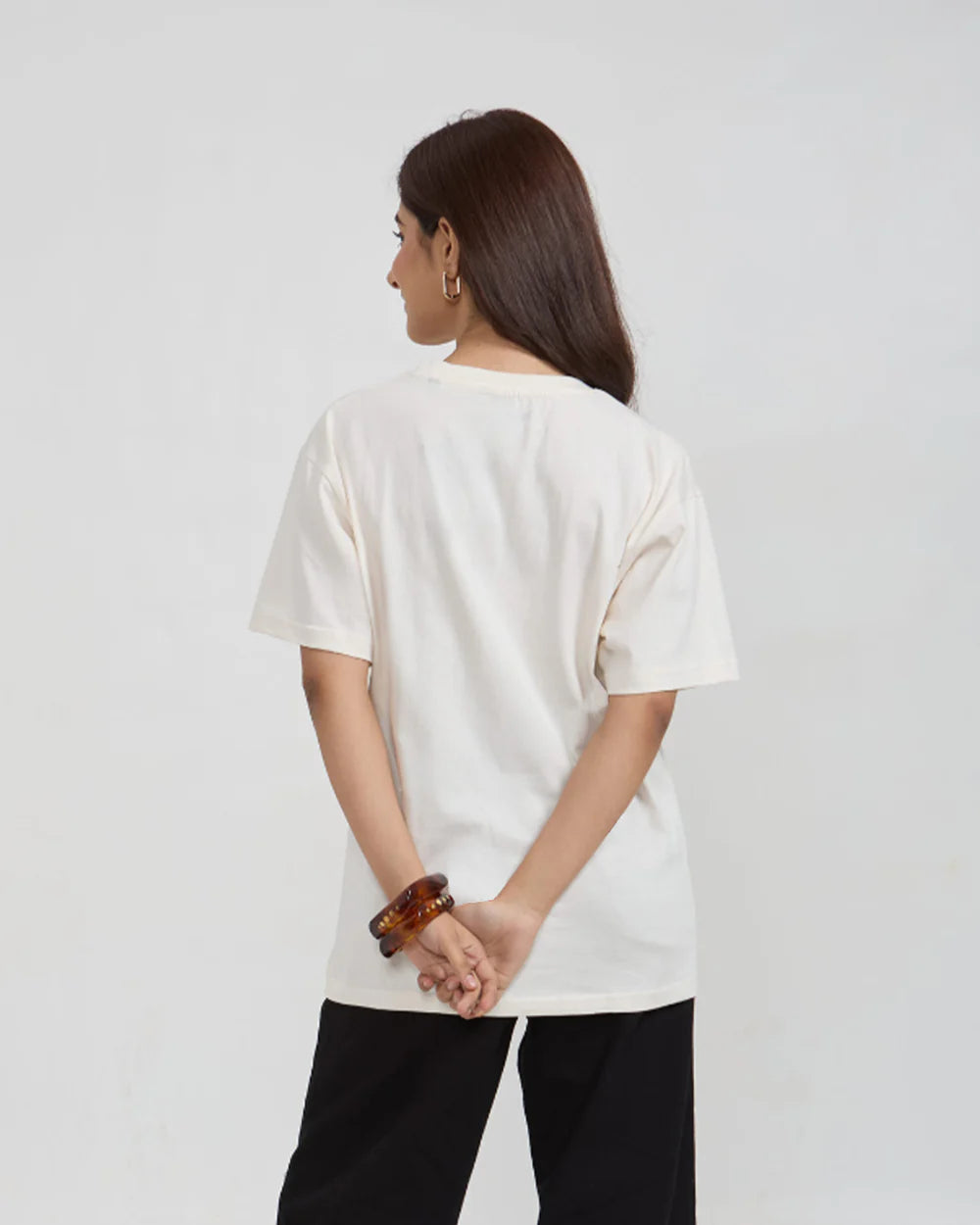 Pearl Plain Oversized T-Shirt