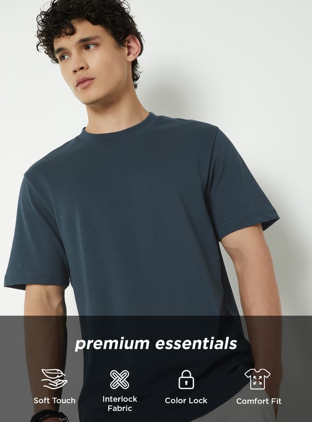 Regular fit blue Tshirt
