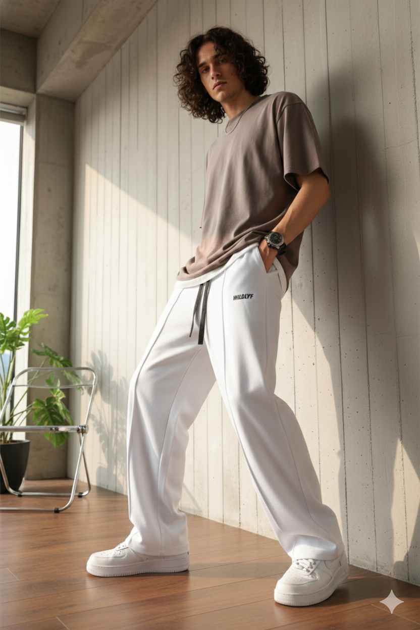 White Wildlyf Baggy Lower