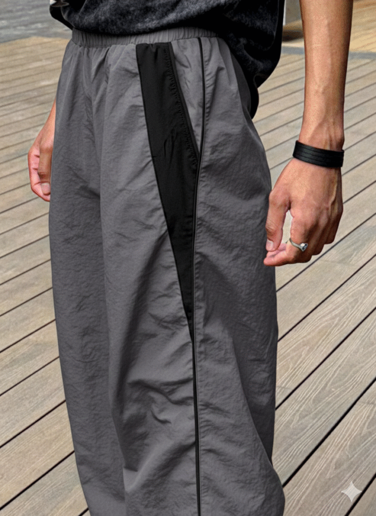 Parachute pants Black and Grey