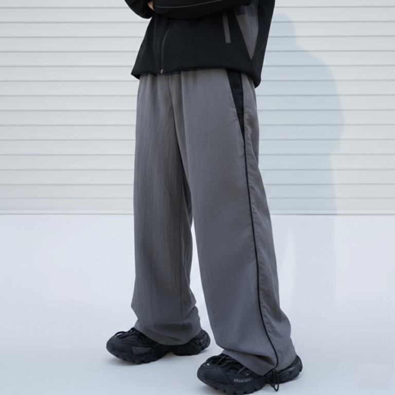 Parachute pants Black and Grey