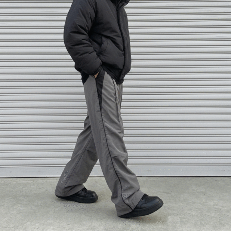 Parachute pants Black and Grey