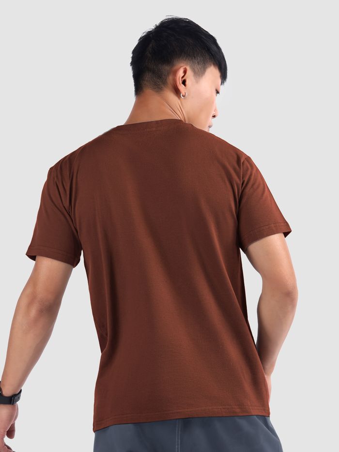 Brown Regular fit printed T-shirt