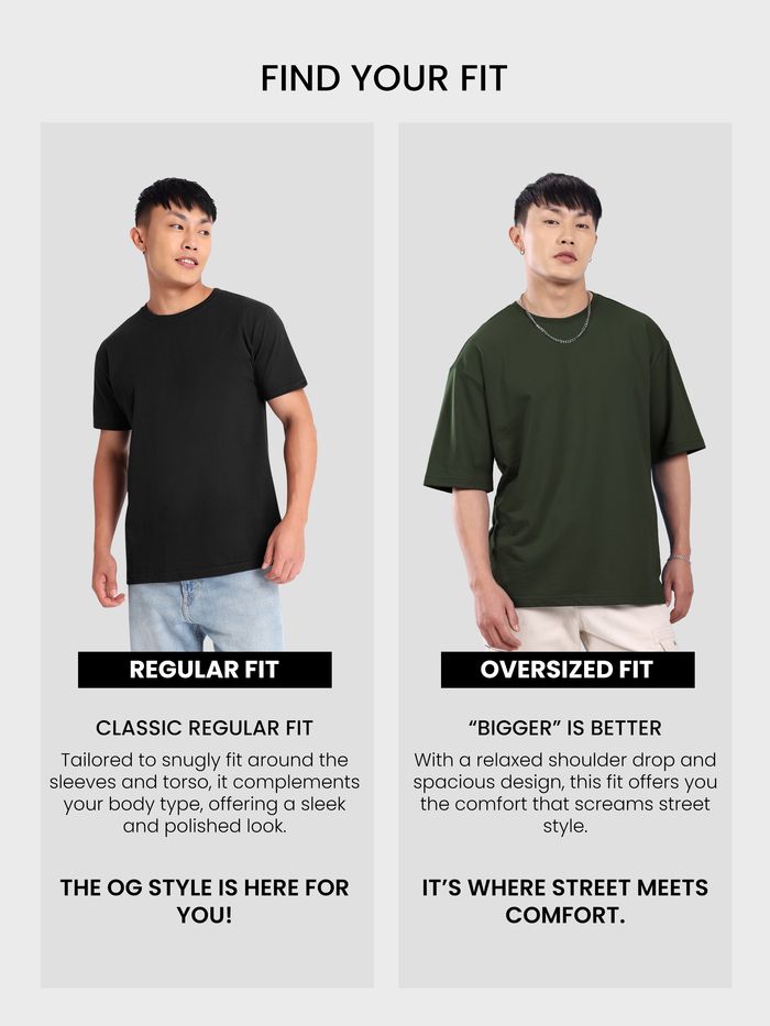 Dark Olive Plain Oversized T-Shirt