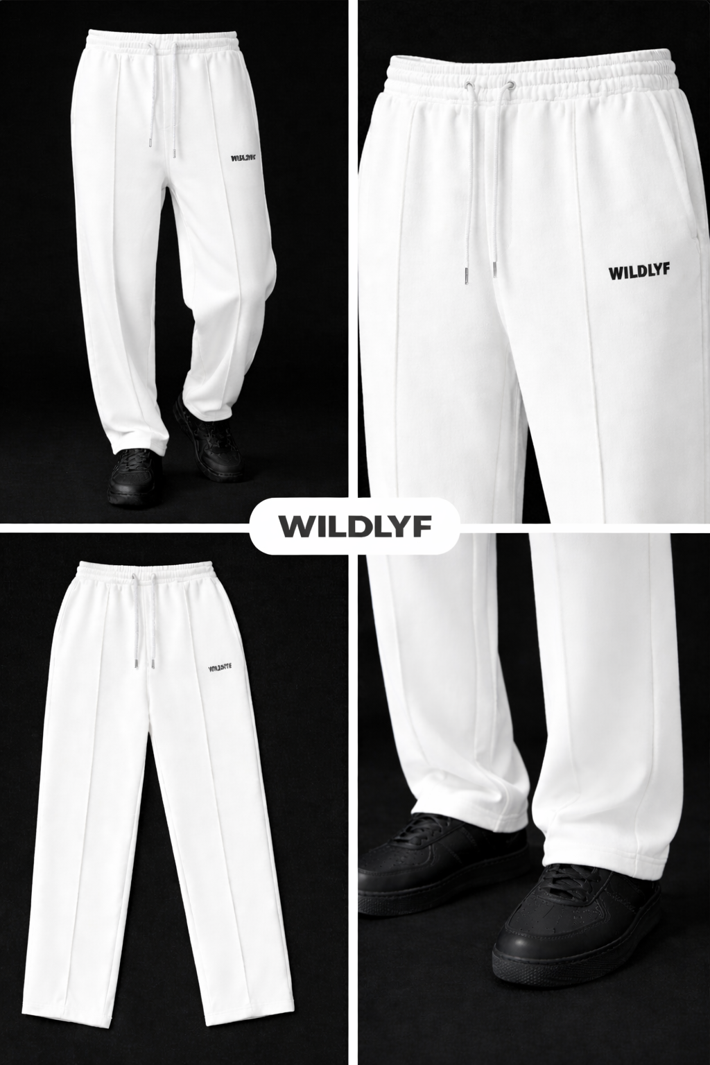 White Wildlyf Baggy Lower