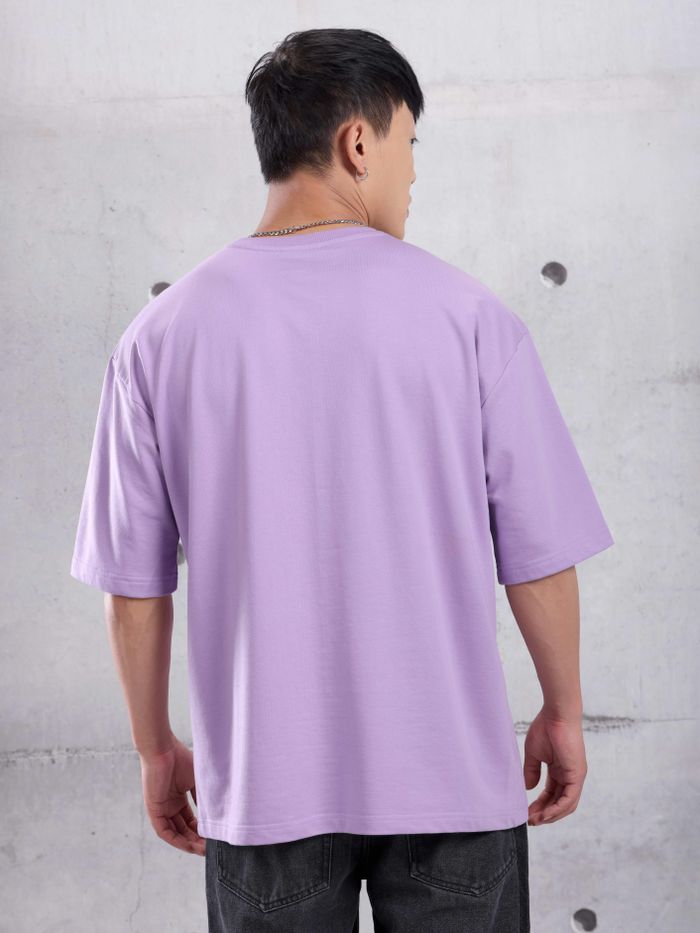 Lilac Plain Oversized T-shirt