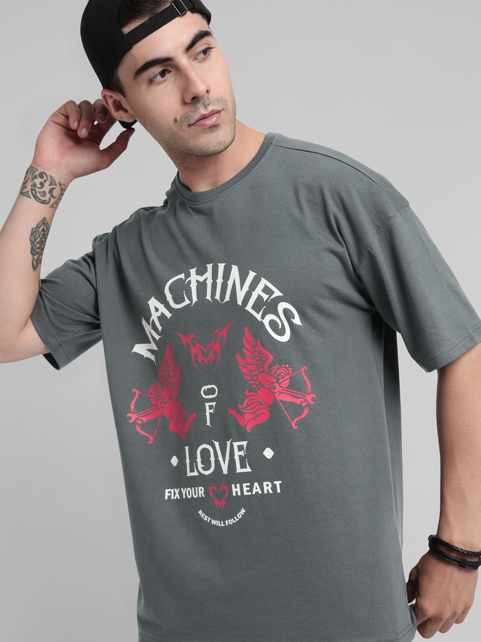 Machines of Love Printed Oversized T-shirt