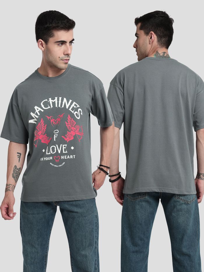 Machines of Love Printed Oversized T-shirt