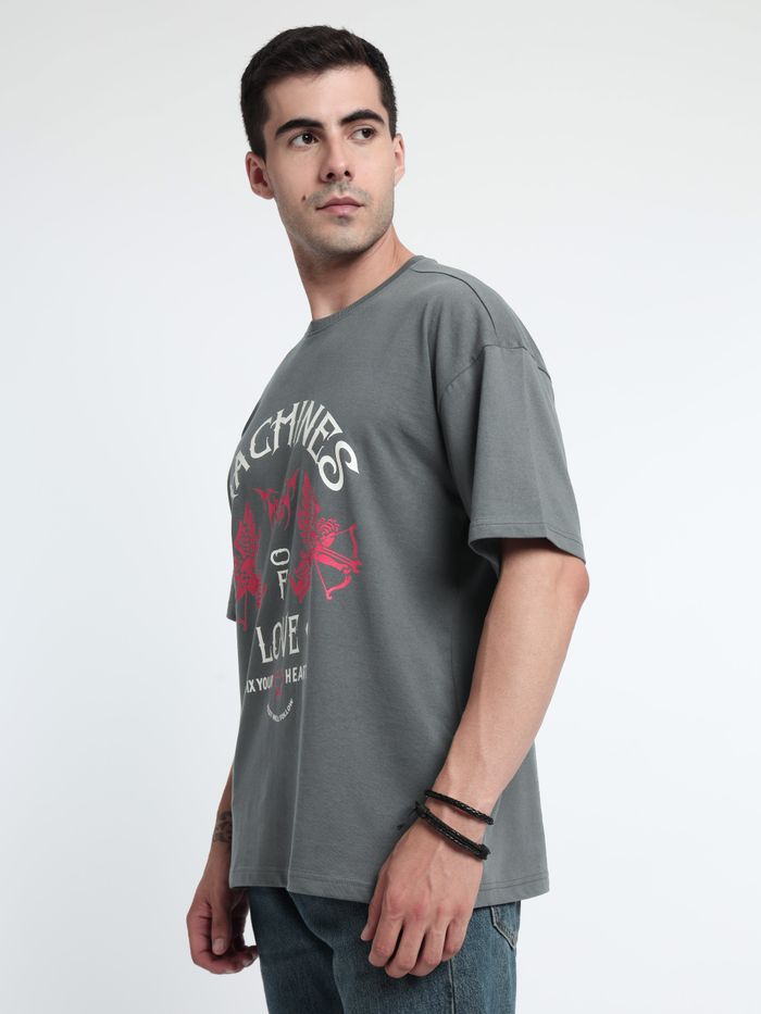 Machines of Love Printed Oversized T-shirt